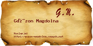Gózon Magdolna névjegykártya